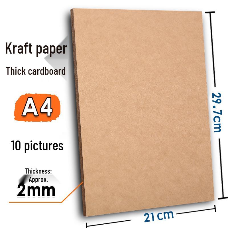 Handmade Children’s Cards: Thick White Cardstock with 4 Gray Colored Cards and Kraft Backing