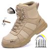 48 Plus Size Platform Non Slip Work Safety Boots Men Steel Toe Cap Anti-smash Sneakers Shoes Anti Puncture Security Boots