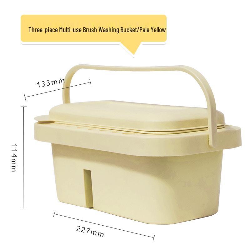 Foldable Art Bucket with Brush Washer and Palette for Gouache & Watercolor