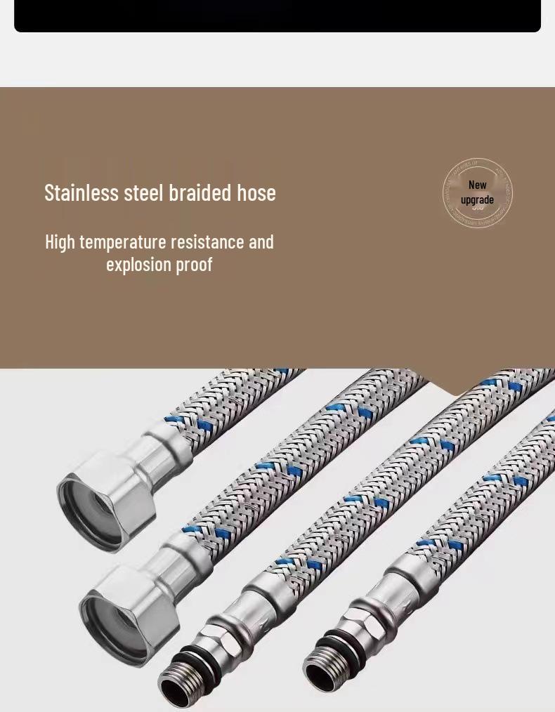 Badezimmerarmatur aus Edelstahl für Warm- und Kaltwasser