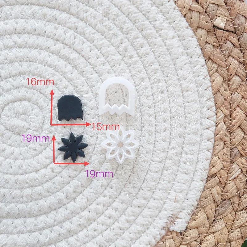 Moon Flower Coral Irregular Arch Shape Polymer Clay Cutter Handmade Plastic Pottery Polymer Cutter for Jewelry and Earring Shape