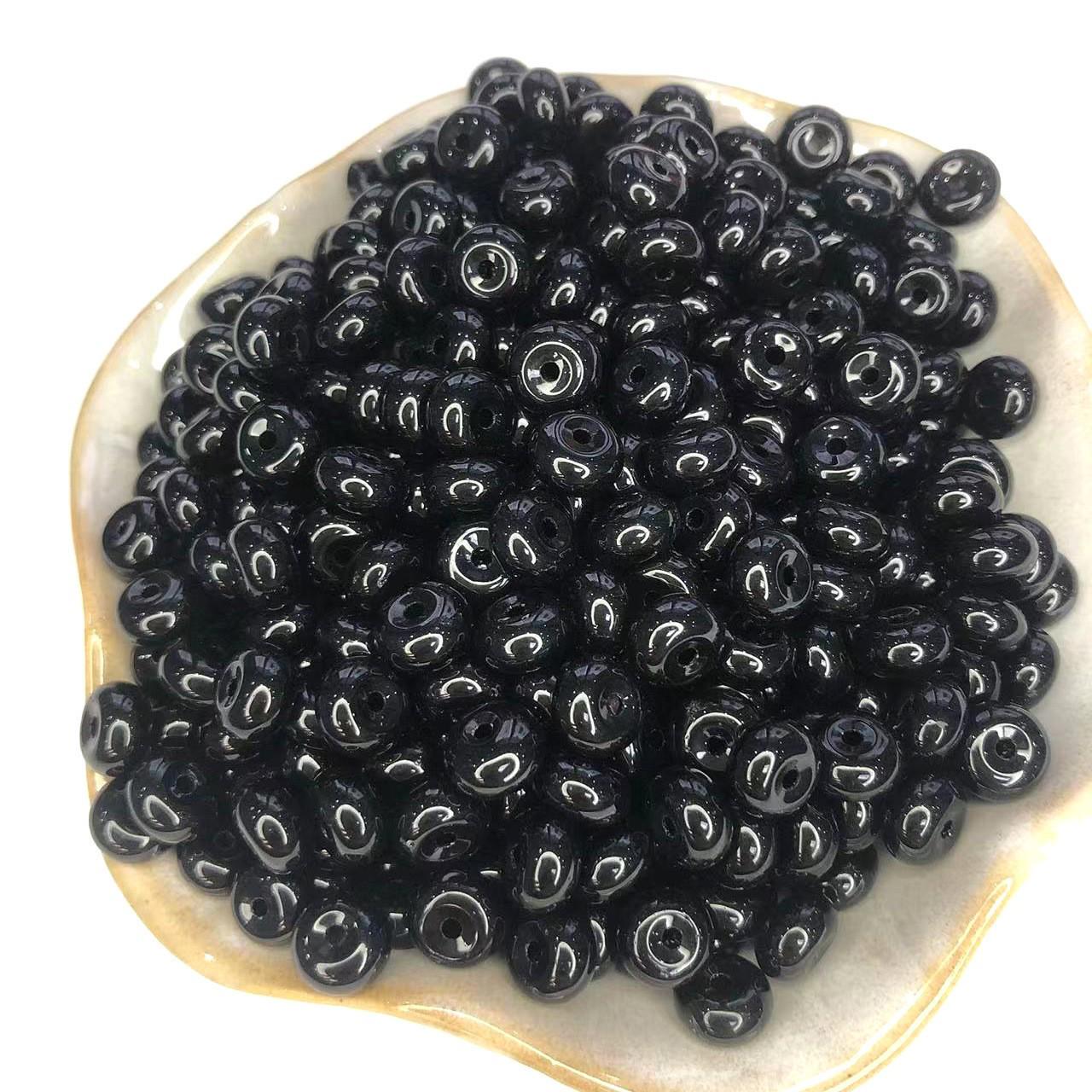 

Стеклянные бусины-абаки 5x8 мм, однотонные бусины-разделители для бисероплетения своими руками 38cm Strand / Approx. 75 pcs