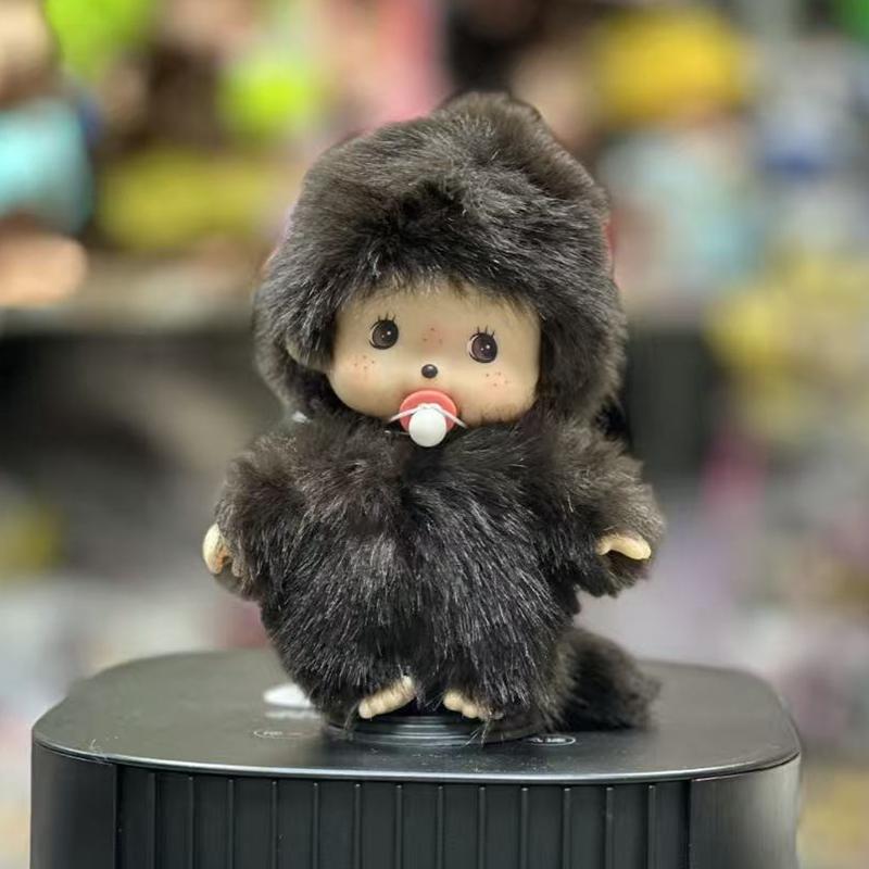 Monchhichi Key Ring Pendent Plush Adorable Cartoon Doll Backpack Ornaments Mengqiqi Bag Charms Plush Monkey Keyrings Birthday Gift