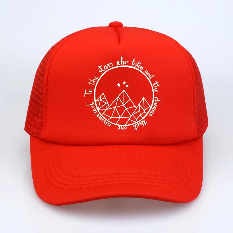 ACOTAR To The Stars Who Listen caps for Unisex Sarah JMaas ACOMAF baseball cap summer Breathable Mesh trucker caps gorras Adjustable