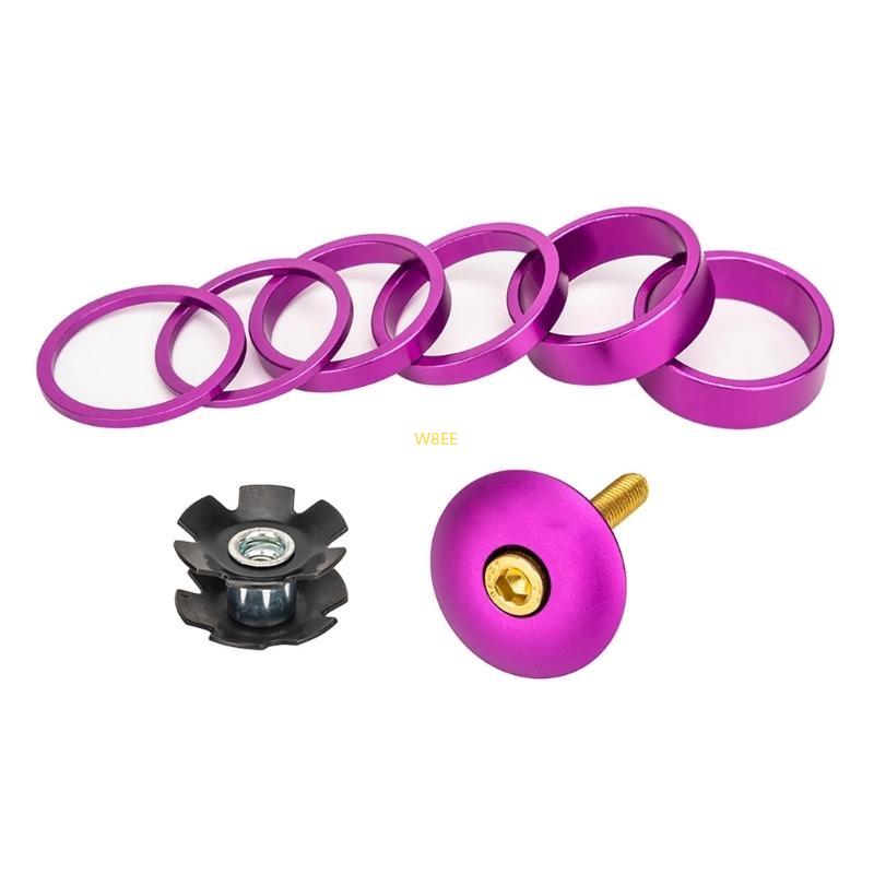 Bicycles Front Fork Stem Spacers Kits with Headset Star Nut Bike Headset Spacer