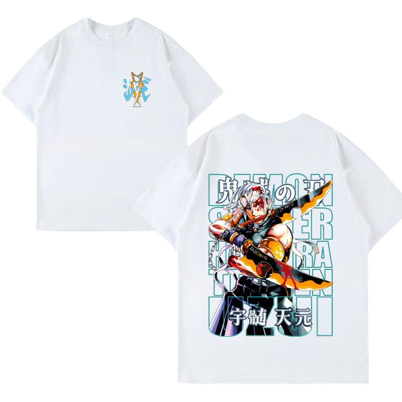 Demon Slayer Anime Printing Oversized Cotton Tshirt Men and Women Comfortable Fashion Street Y2K  Summer Trend Harajuku Tshirt