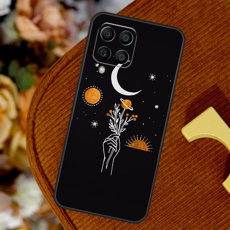 Sun Moon Flowers For Samsung Galaxy M14 M34 M54 M12 M32 M52 M53 M33 M13 M20 M15 M55 M31s M30s M21 M51 Case