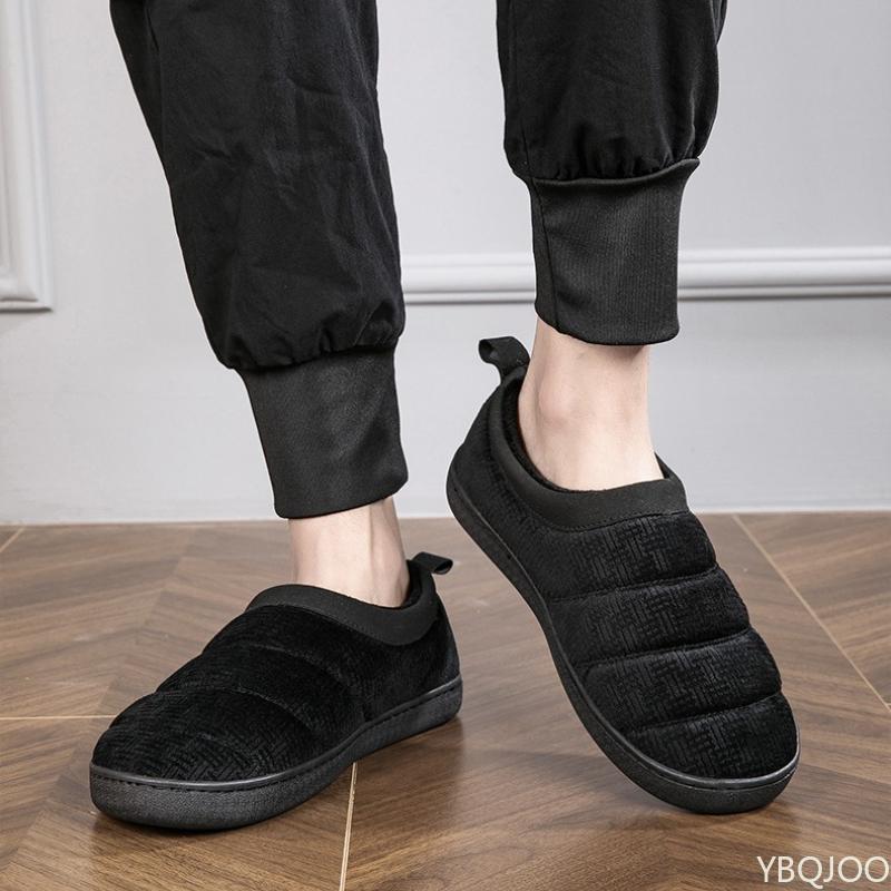 Bavlněné pantofle velké velikosti pro zimu pánské domácí bavlněné boty pánské protiskluzové teplé vaky pohodlné zimní pantofle