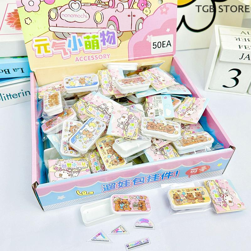 5Pcs Dollhouse Simulated Pencil Case Pretend Model Miniature Stationery Set Pendant Play  Mini Stationery Box Lifelike Design