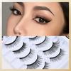 5 Pairs Magnetic Eyelashes Eyeliner Tweezers Set Reusable 3D Natural Curly Mink False Lashes No Glue Needed Easy Apply