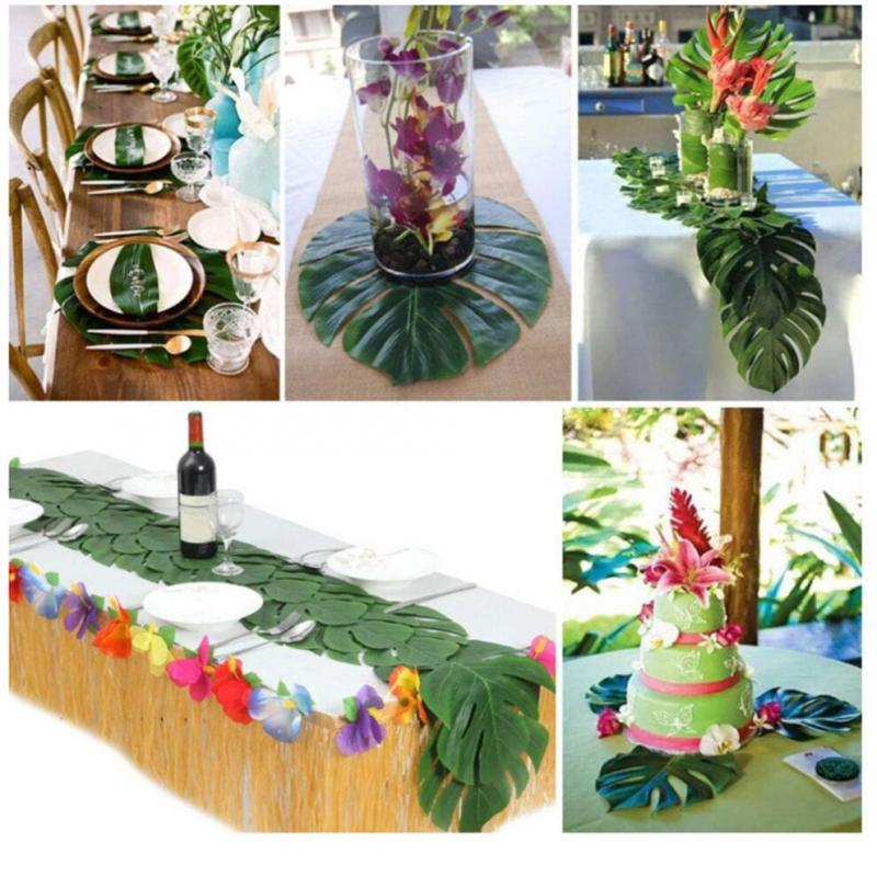 Lebensechte Monstera-Blätter Künstliche Monstera-Pflanze Kunstpalme Plastik-Schildkrötenblatt-Grüne Pflanze Haus-Garten-Zimmerdekoration