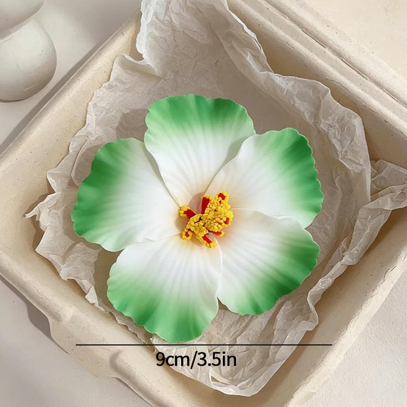 Plumeria Hibiscus Flower Hair Clip Hawaiian Flower Side Bangs Clip For Women Seaside Beach Hibiscus Flower Hairpin Headband