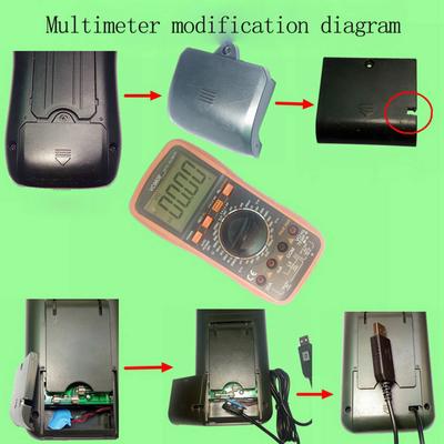 Eliminátory konektorov 9V batérie Nahradenie 6F22 USB napájací konvertorový kábel Zosilnenie Multi pre Multimeter LED svetlo 150 cm
