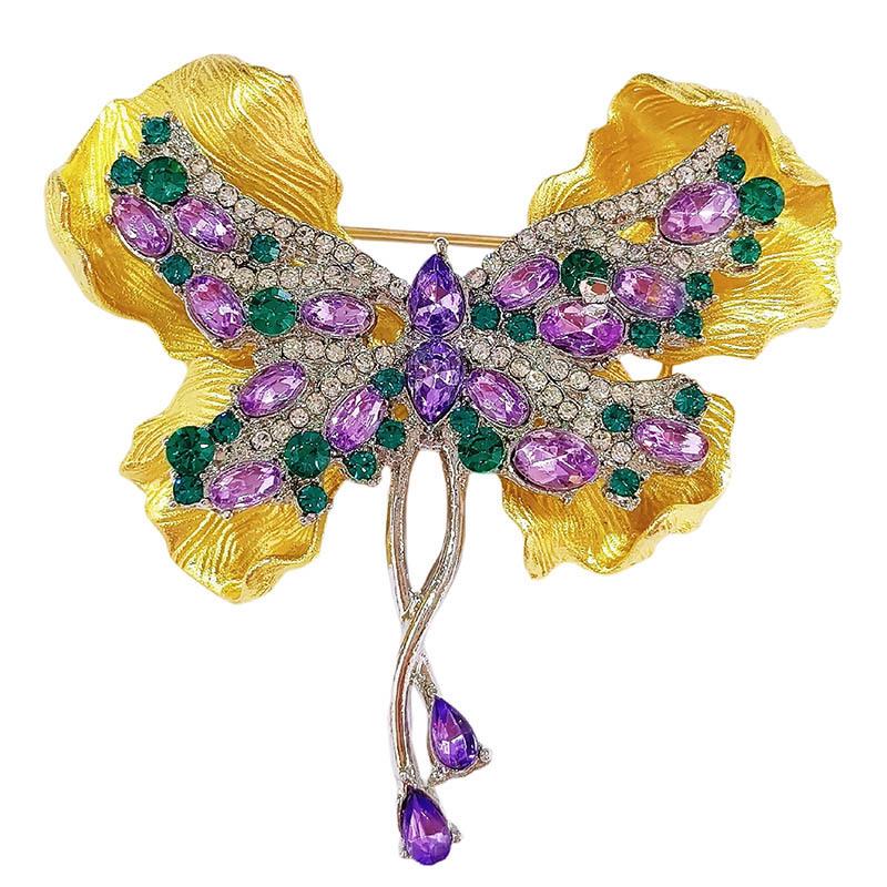 Elegant French Butterfly Brooch - Luxurious Pin Corsage for Clothing Accessories, Unisex