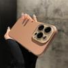 Crystal Glass Lens Protection Lychee Textured Leather Case for iPhone 15 Pro Max 14 13 12 Shockproof Protection Hard PC Cover