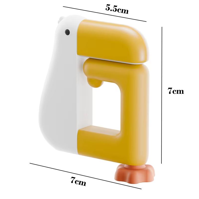 

1pc Portable Hook Foldable Schoolbag Hooks Cartoon Duck Shaped Household Desk Hanger Punch-free Office Multi-functional Hook белый