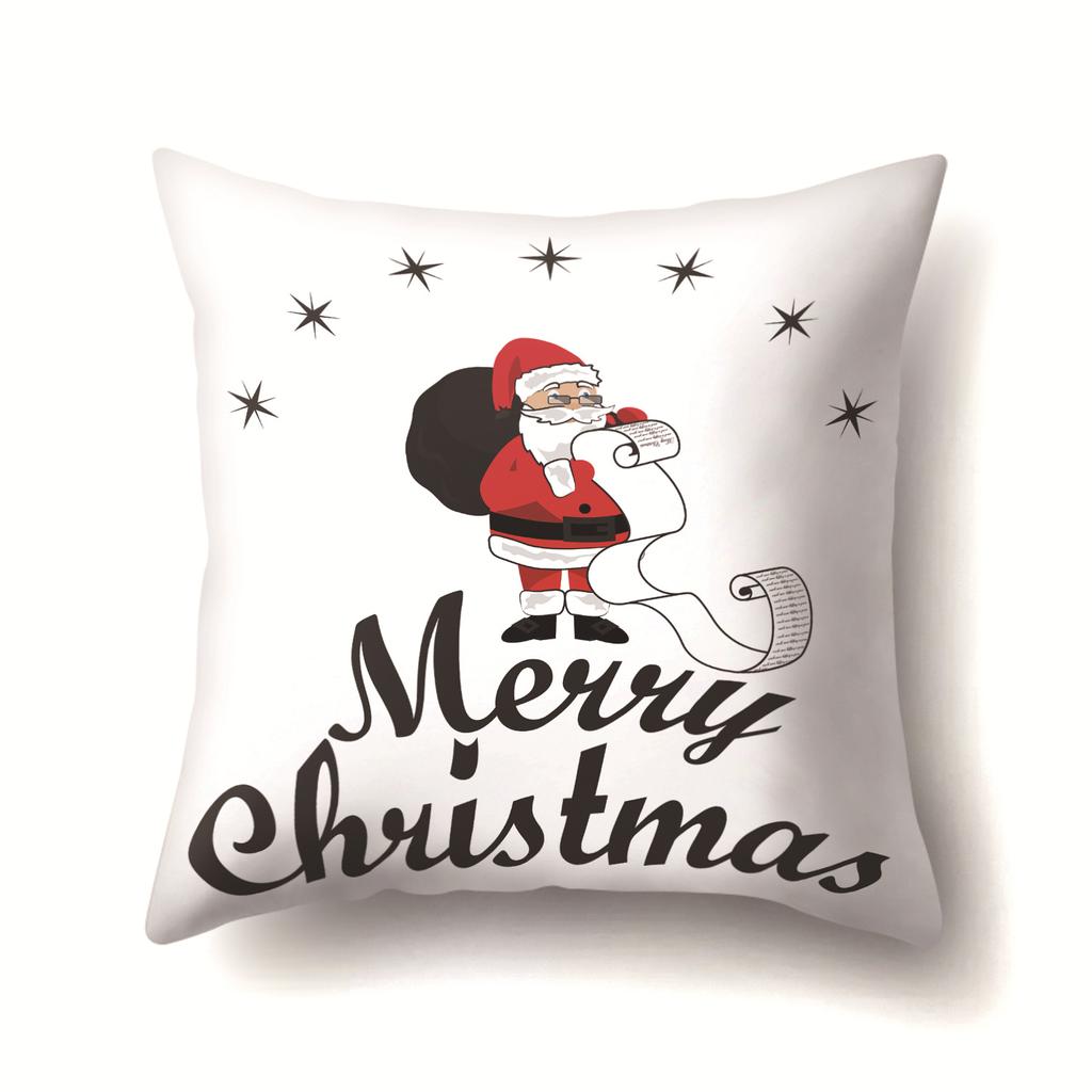 European and American Christmas Santa Claus Christmas Tree Creative Polyester Pillow Case Fashion Home Pillow Case