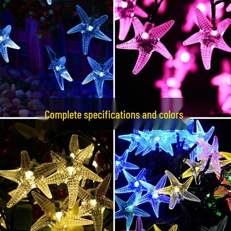 Starfish Solar String Lights – Outdoor Waterproof Decoration for Gardens, Balconies, and Courtyards