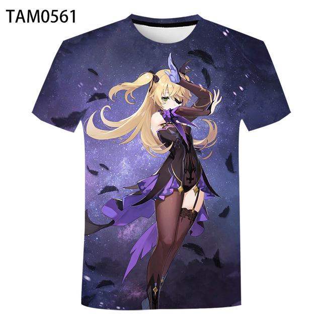 Summer Game Genshin Impact 3d Printed Children's T-shirt Fashion Casual Hip-hop Harajuku Kids Short Slee T Shirt O Neck Tops