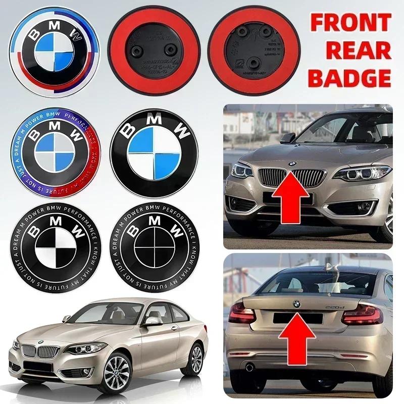1pcs 82mm ABS 2 3 Hole Car Bonnet Hood Front Rear Trunk Badge Logo Emblem Sticker for BMW E87 E46 E28 E60 G20 G03 G05 F10 E93