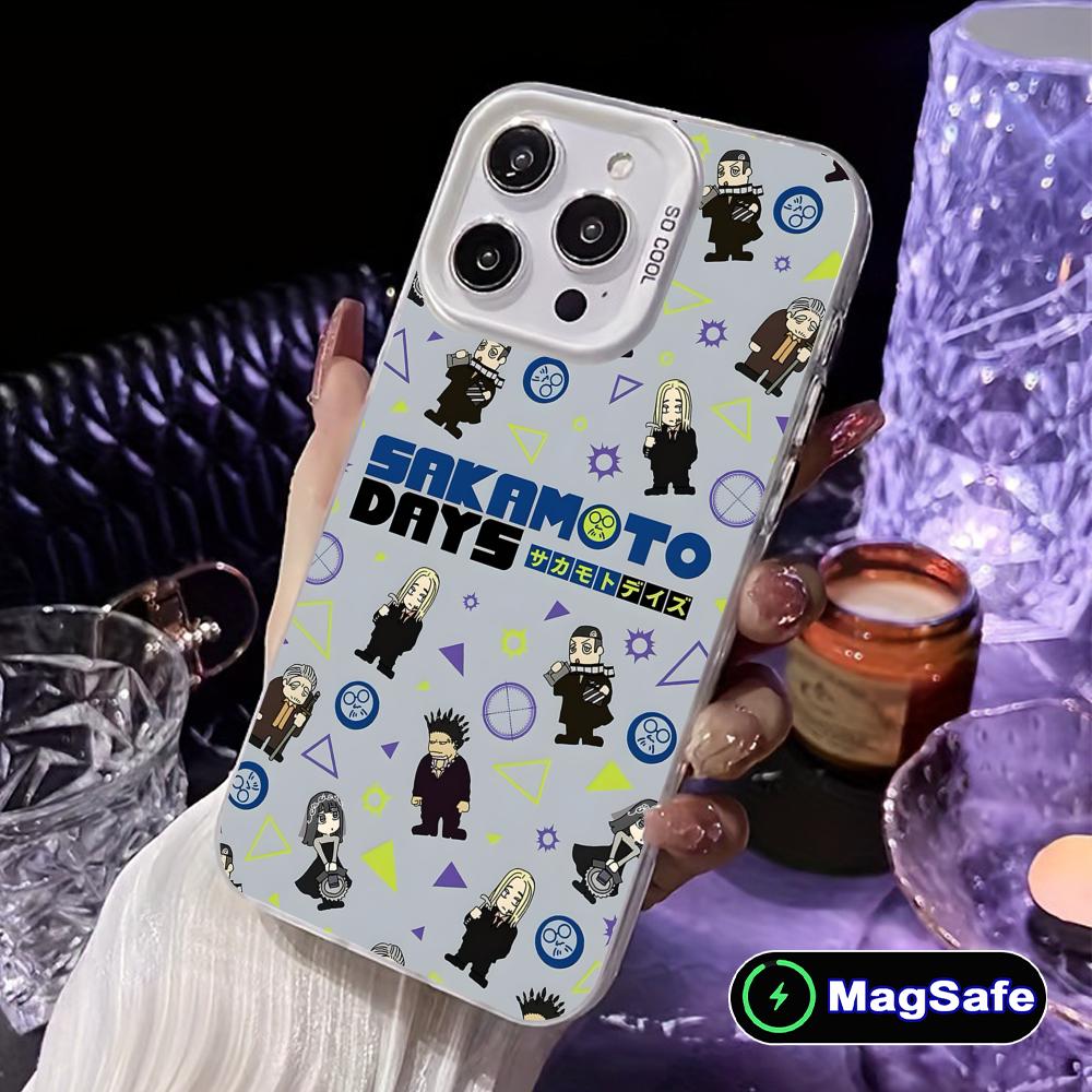 

Sakamoto Days Mobile Phone Case for iPhone 17 16 15 14 13 12 11 X XR XS 8 7 Air Pro Max Plus White Translucent Colorful Cover iPhone 15 Pro Max