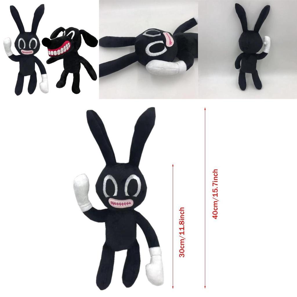 Adorable And Spooky Siren Head Horror Black Bunny Plush Stuffed Doll For Kids