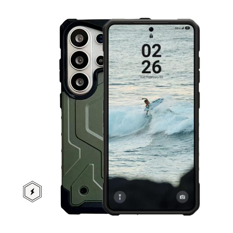 

Rugged Armor Ua-g Pathfinder Shockproof Magnetic Case Coque for Samsung S26 Ultra S23 S24 S25 Plus for MagSafe Wireless Charging Cover Etui Funda for Galaxy S23 зелёный