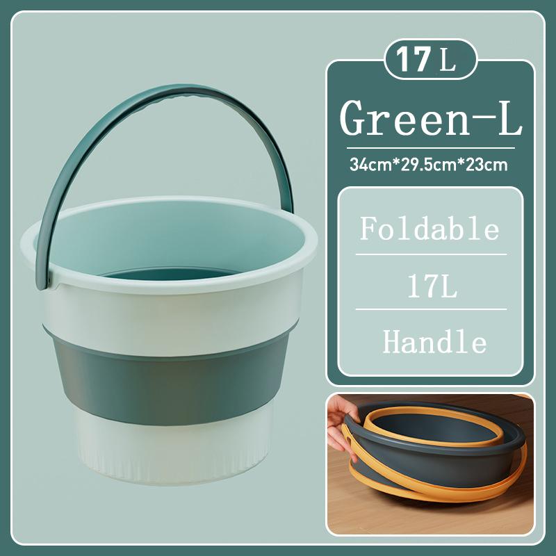 Silicone Collapsible Bucket for Car Wash and Fishing Multifunctional Basin Large Capacity Household Items 17L