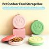2-in-1 Portable Outdoor Pet Bowl Travel Dog Food/Water Dish with Treat Compartment for Hiking Camping, and On-the-Go Feeding