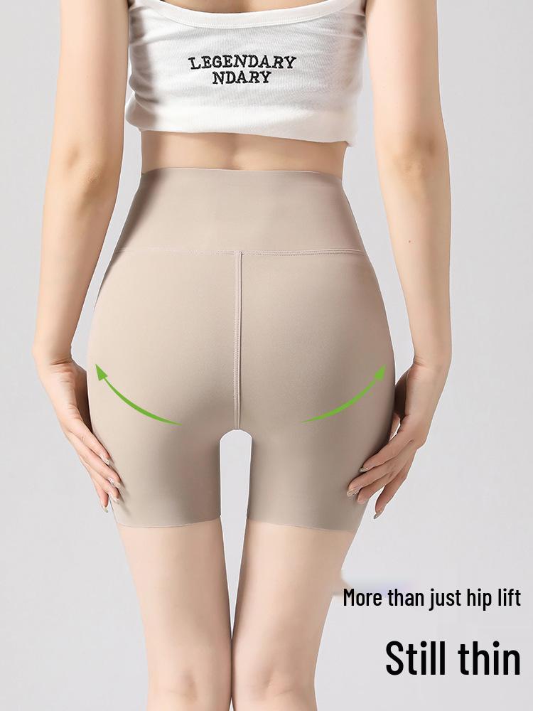 Women's 2026 Ice Skin Shark Feel Seamless Tummy Control Shorts: Thin, Stretchy, Hip-Lifting, Skin-Friendly Three-Quarter Length