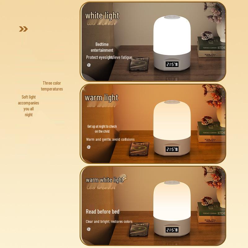 Rechargeable Stepless Dimming LED Night Light for Eye Protection - Popular Bedside Lamp