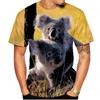 Summer Fashion Koala Animal Print T-Shirt 3D Printed Men's Short Sleeve Harajuku Style Loose Y2K Top
