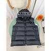 Mengjia new door kunckles fashion hat zipper letter vest down vest down vest