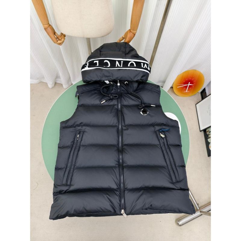 Mengjia new door kunckles fashion hat zipper letter vest down vest down vest