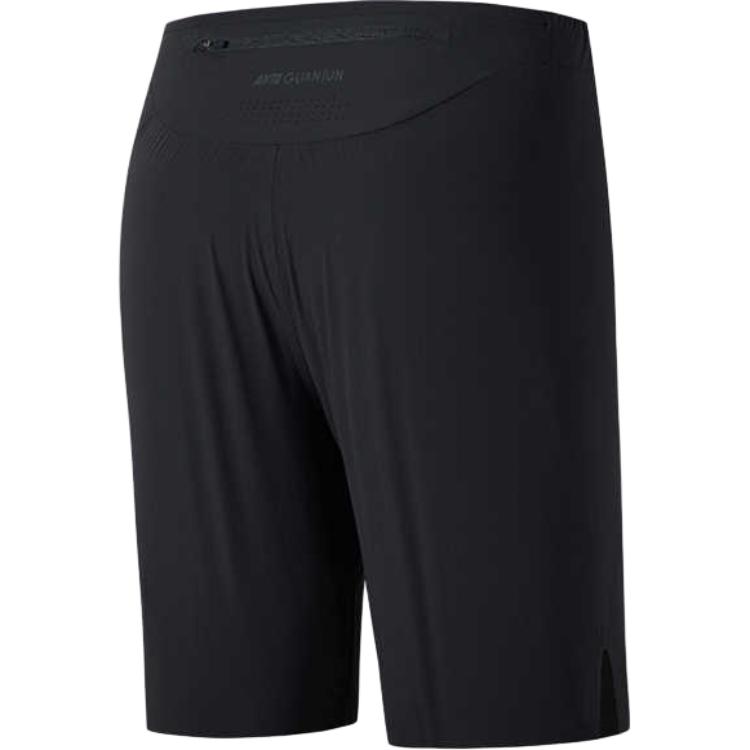 Anta Champion Outdoor Series Solid Color Mid-Rise Comfortable Breathable Versatile Straight Leg Casual Shorts Men shorts Basic-Black 152520515-2