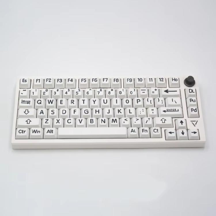 Original Height Black and White Keycaps Set 125PCS for Mechanical Keyboards Extended Comfortable Typing Experience
