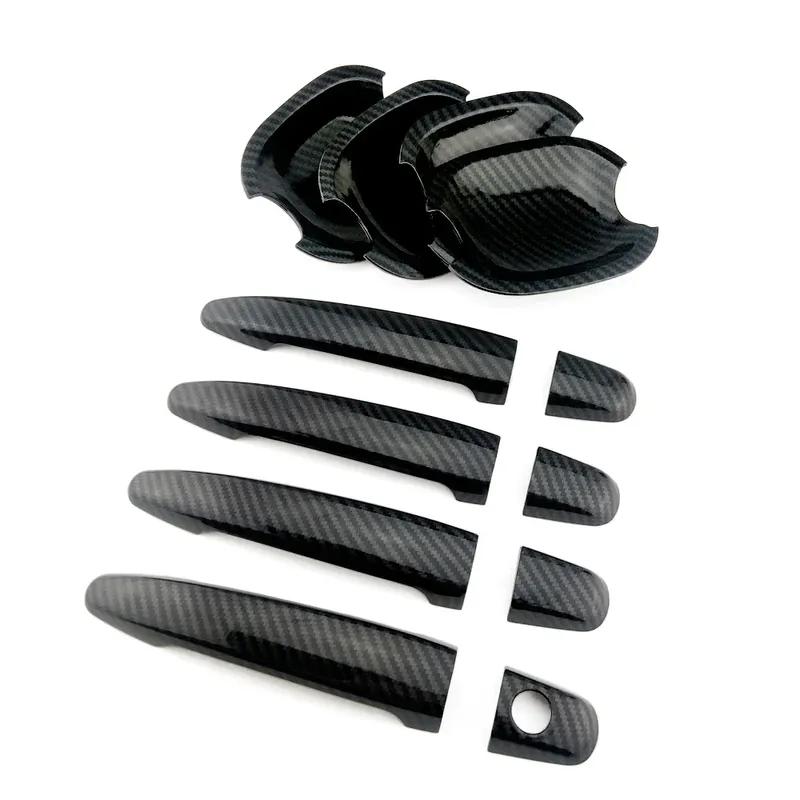 Kohlefaserbedruckte Auto-Außentürgriffabdeckung, Türschalen-Zierleiste für Toyota Land Cruiser Prado J120 2002 2005 2009