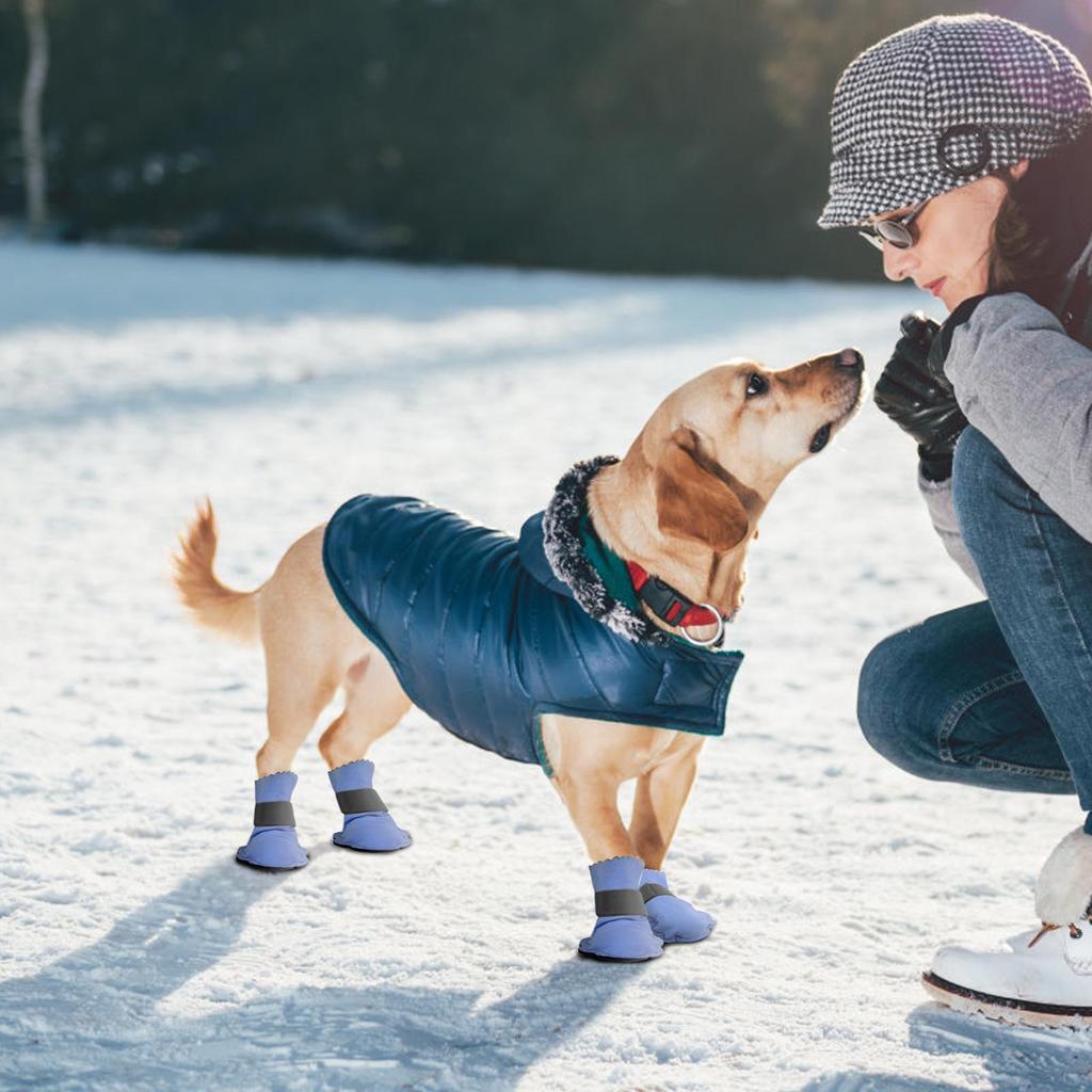 Dog Boots Warm Pet Protector Shoes Comfortable Pet Boots For Small Medium And Large Dogs Winter Hiking Outdoor Walking Camping