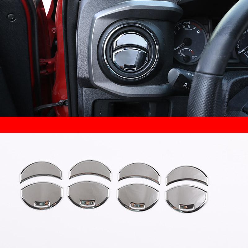 ABS Silver For Toyota Tundra 2014- Interior Modified Car Center Control Decorative Strip Sticker Car Accessories