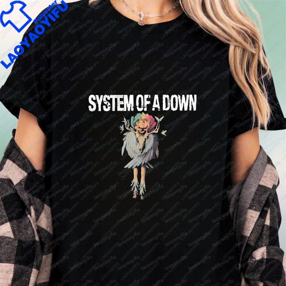 System of A Down Summer Trend Short-Sleeved Unisex's and WoUnisex's Universal Pattern Large-Sized Comfortable T-Shirt