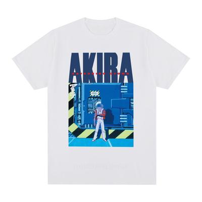 Akira Vintage T-shirt Japanese City Casual Retro Anime White Cotton T Shirt New Tee Tshirt Tops Unisex