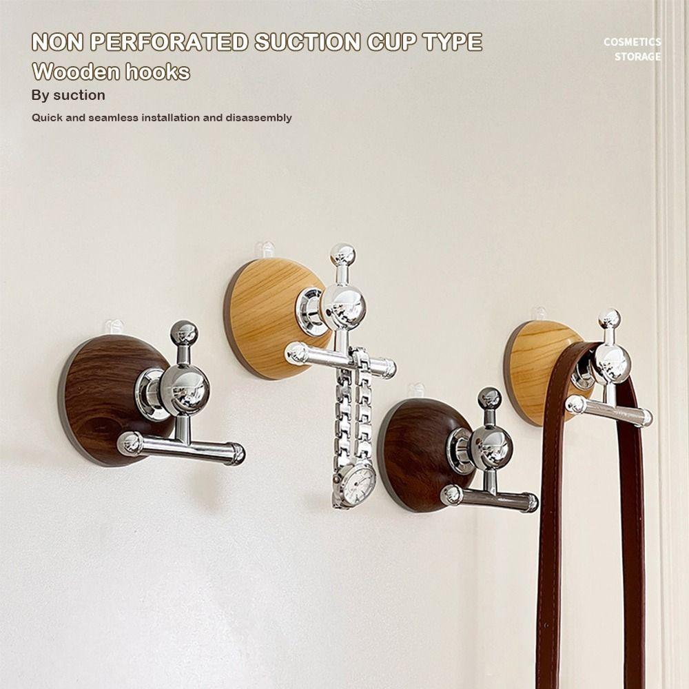 

No Punching Required Suction Cup Hook Reusable Wall-mounted Bathroom Hook Water Proof Strong Load-bearing Door Clothes Hook