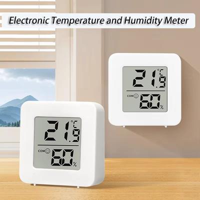 Temperature Meter Gauge LCD Screen Mini Digital Thermometer Hygrometer Sensor Gauge Weather Wall Mount Sensor For Home Use