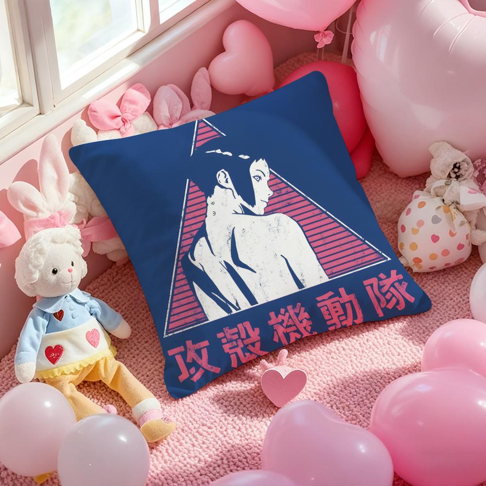 G-Ghost in the Shell Anime Cushion Cover Pattern Printed Pillowcase for Living Room Sofa Cushion Cover & Bedroom Decor