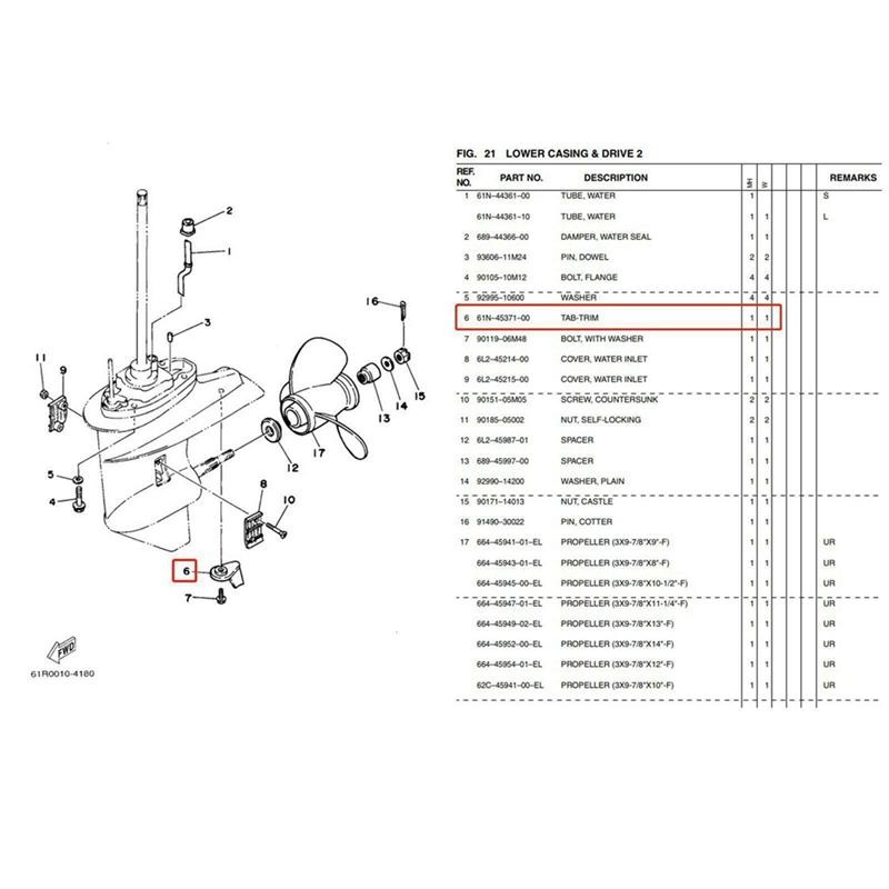 Powerful 1 PCS Tab Trim Black ABS For 2T 25HP 30HP Outboard Motor Also For Parsun F25-04000021 Hidea Seapro HDX Haai