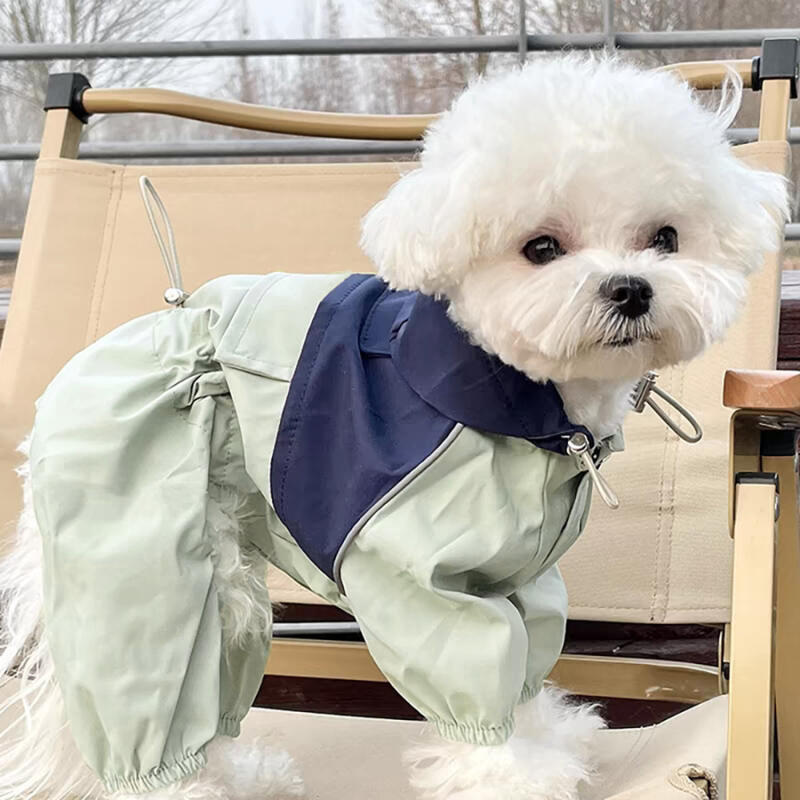 Pet Waterproof Raincoat Four-legged Work Jacket Patchwork Windproof Cat Dog Coats Jackets Keep Warm Jumpsuit Coats Accessories