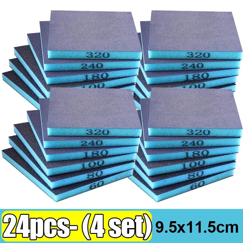 Double Sided Sponge Sandpaper Blocks Wet and Dry Sanding Sponges for Woodworking Metal Polishing Fine Grit Sanding Pad Wholesale