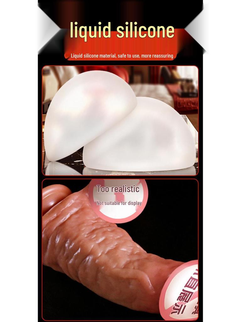Silicone Realistic Dildo & Butt Plug - Soft Flesh Female Masturbation Toy