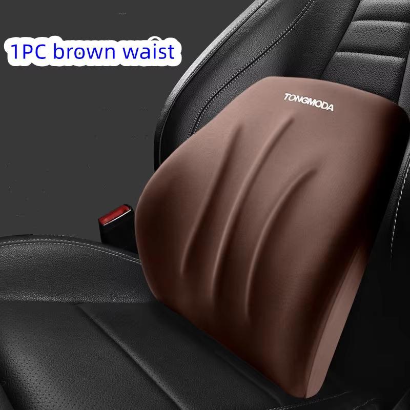 Memory Foam Car Neck Cushion Protective Lumbar Back Support Breathable Universal Car Headrest Pillow Car Supplies