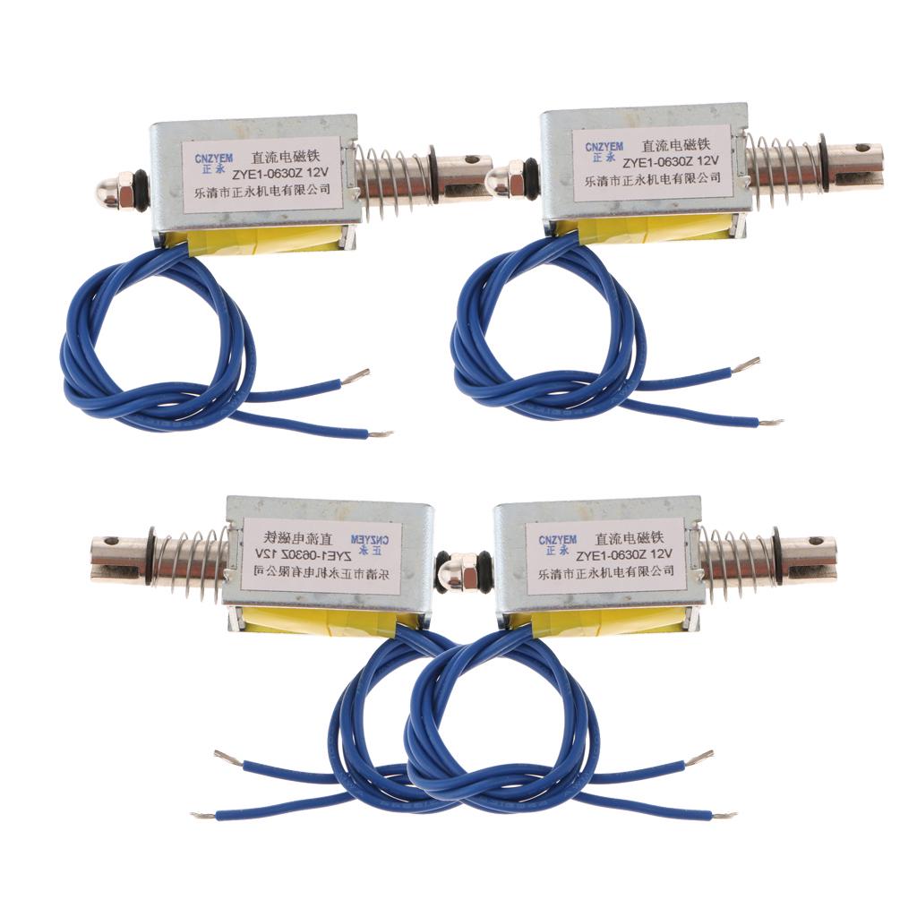 

4x Линейный мини-толкать вытягивание соленоида Электромагнит Сброс DC12V